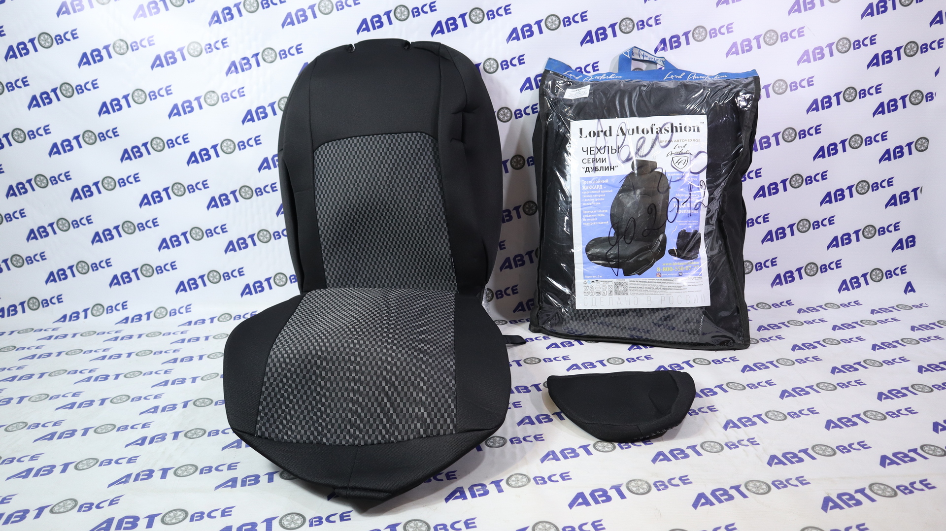 Чехлы сидений Aveo-1 T250 Дублин жаккард черный прямоугольник черный